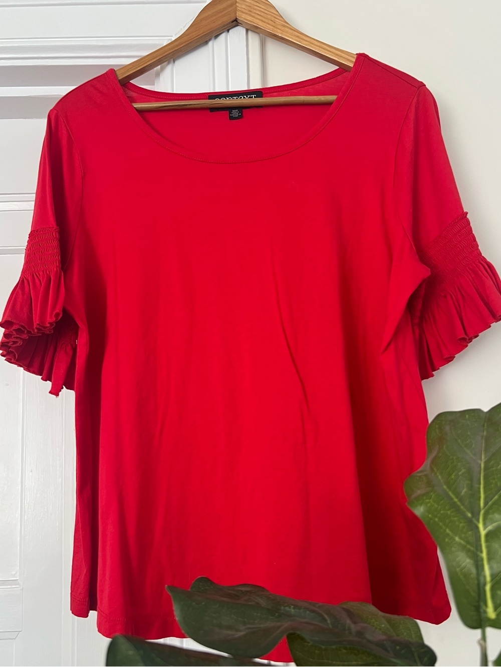 Context by Lord & Taylor Red Shirt